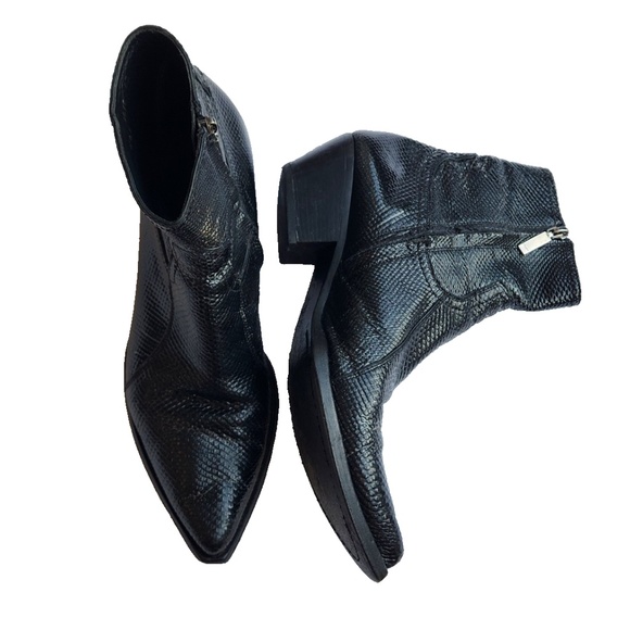 Saint Laurent Paris Lukas Black Lizard Iguana Boots Western Cowboy Python 43 10 - Picture 2 of 16